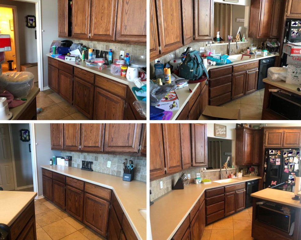 before and after cleaning work